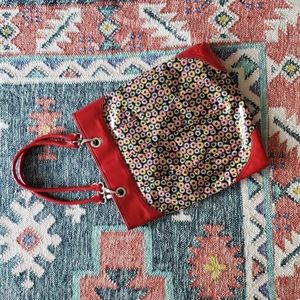 Vera Bradley bright floral vinyl tote